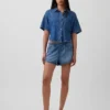 Orta Bel, Ultra Yumuşak Denim Easy Dolphin Şortlar