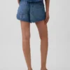 Orta Bel, Ultra Yumuşak Denim Easy Dolphin Şortlar