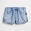 Orta Bel, Ultra Yumuşak Denim Easy Dolphin Şortlar