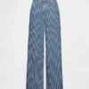Orta Bel, Ultra Yumuşak Denim Çizgili Bol Kesim Jean'ler