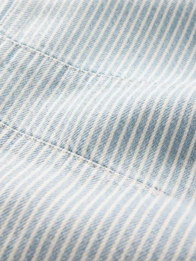 Orta Bel, Ultra Yumuşak Denim Çizgili Rahat At Nalı Kesim Jean'ler