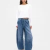 Orta Bel, Ultra Yumuşak, Rahat Horseshoe Jean'ler