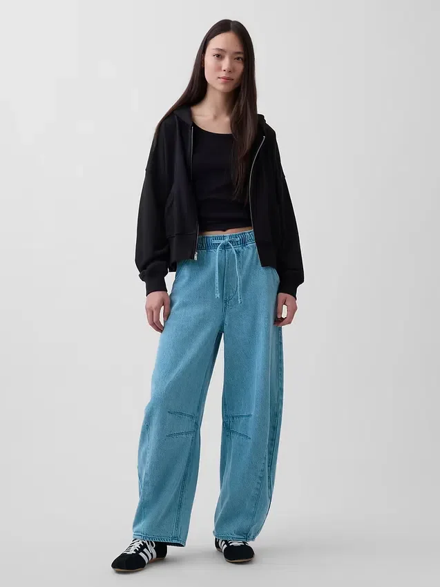 Orta Bel, Ultra Yumuşak, Rahat Horseshoe Jean'ler