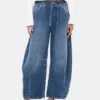 Orta Bel, Ultra Yumuşak, Rahat Horseshoe Jean'ler
