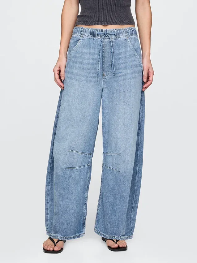 Orta Bel, Ultra Yumuşak, Rahat Horseshoe Jean'ler