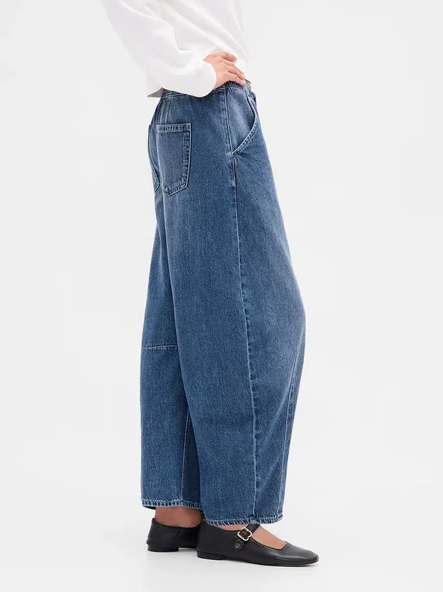 Orta Bel, Ultra Yumuşak, Rahat Horseshoe Jean'ler
