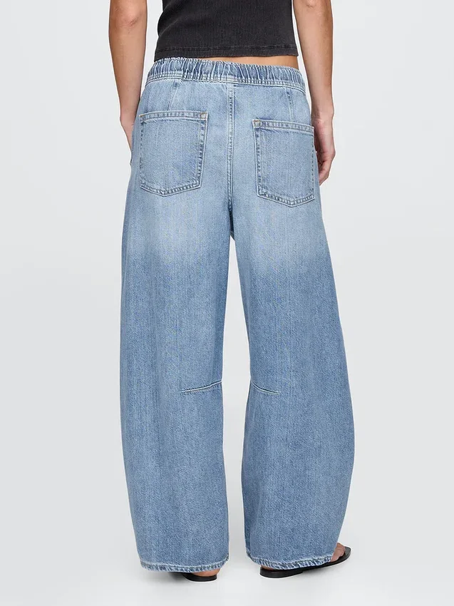 Orta Bel, Ultra Yumuşak, Rahat Horseshoe Jean'ler