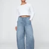 Orta Bel, Ultra Yumuşak, Rahat Horseshoe Jean'ler