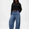 Orta Bel, Ultra Yumuşak, Rahat Horseshoe Jean'ler