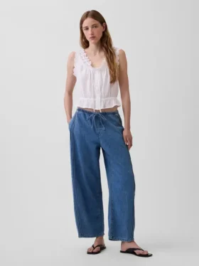 Orta Bel, Ultra Yumuşak, Rahat Kesim Barrel Jean'ler