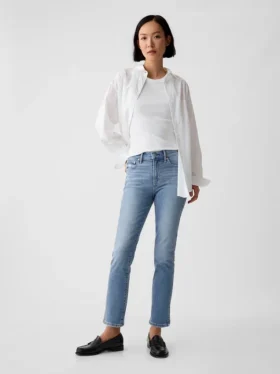 Orta Bel Vintage Slim Yırtmaçlı Jean'ler