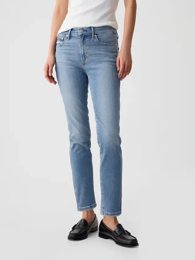 Orta Bel Vintage Slim Yırtmaçlı Jean'ler