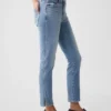 Orta Bel Vintage Slim Yırtmaçlı Jean'ler
