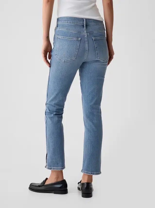 Orta Bel Vintage Slim Yırtmaçlı Jean'ler