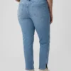 Orta Bel Vintage Slim Yırtmaçlı Jean'ler