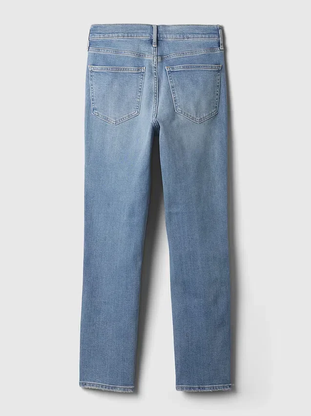 Orta Bel Vintage Slim Yırtmaçlı Jean'ler