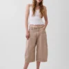 Orta Kemerli Culotte Barrel Pantolonlar