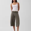 Orta Kemerli Culotte Barrel Pantolonlar