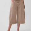 Orta Kemerli Culotte Barrel Pantolonlar