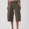 Orta Kemerli Culotte Barrel Pantolonlar
