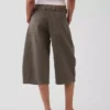Orta Kemerli Culotte Barrel Pantolonlar