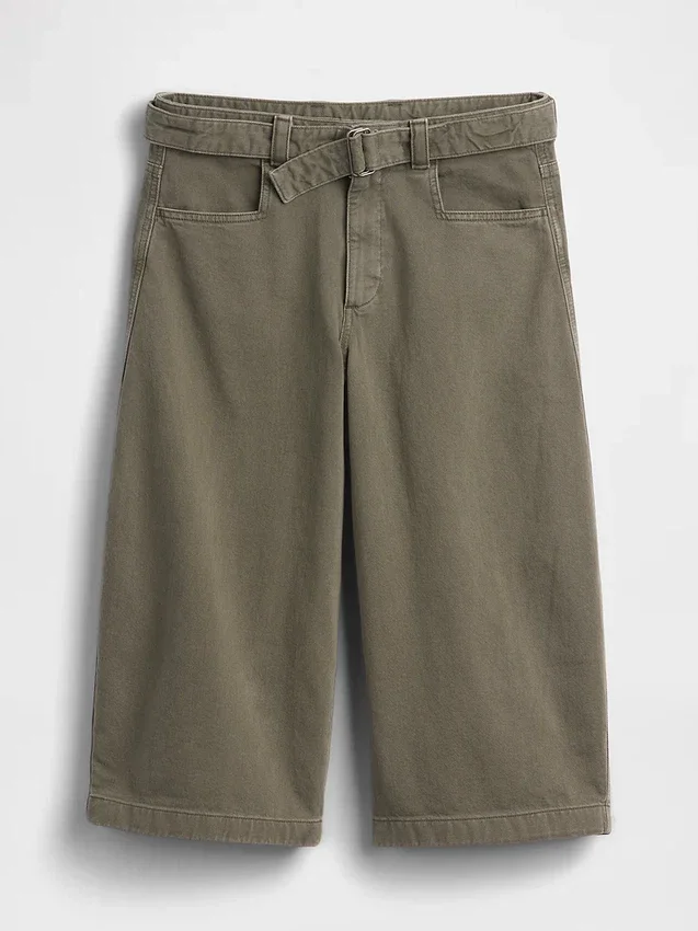 Orta Kemerli Culotte Barrel Pantolonlar