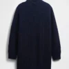 Oversize Balıkçı Yaka Mini Kazak Elbise