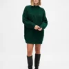 Oversize Balıkçı Yaka Mini Kazak Elbise