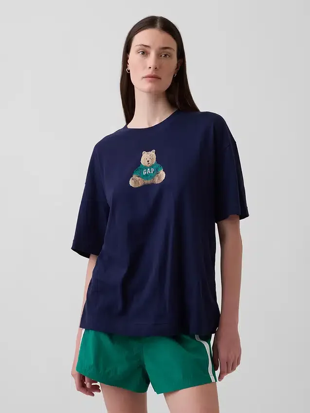 Oversized Brannan Bear Logolu Tişört