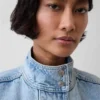 Oversized Denim Bomber Ceket