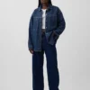 Oversized Denim Gömlek Ceket