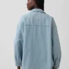 Oversized Denim Gömlek Ceket