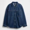 Oversized Denim Gömlek Ceket