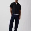 Oversized Çeyrek Fermuarlı Cepli Polo Tişört Kazak