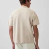 Oversized Çeyrek Fermuarlı Cepli Polo Tişört Kazak