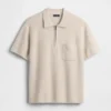 Oversized Çeyrek Fermuarlı Cepli Polo Tişört Kazak