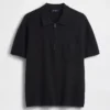 Oversized Çeyrek Fermuarlı Cepli Polo Tişört Kazak