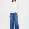 Oversized Pointelle Balıkçı Yaka