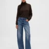 Oversized Pointelle Balıkçı Yaka