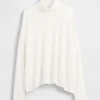 Oversized Pointelle Balıkçı Yaka