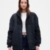 Oversized Örgü Süslemeli Bomber Ceket