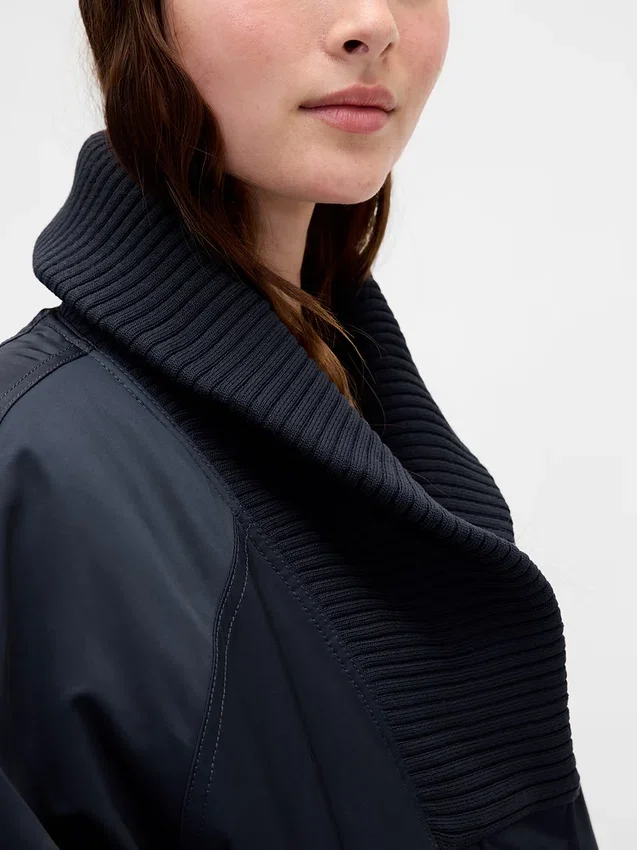 Oversized Örgü Süslemeli Bomber Ceket