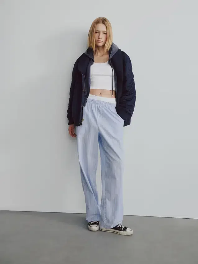 Oversized Örgü Süslemeli Bomber Ceket