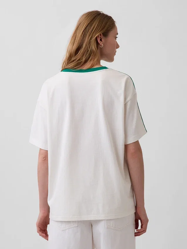 Oversized Varsity Logo Tişört