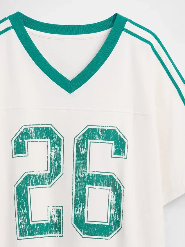 Oversized Varsity Logo Tişört