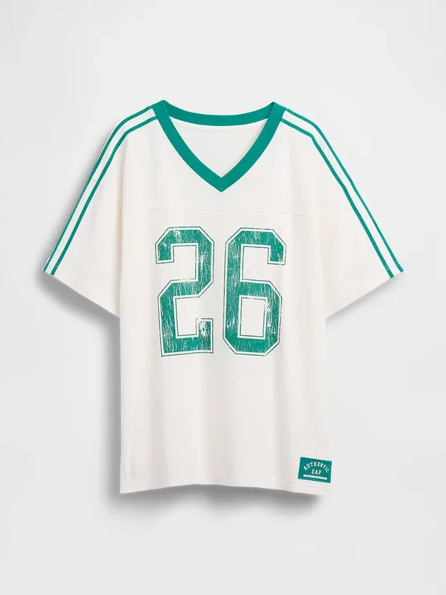 Oversized Varsity Logo Tişört