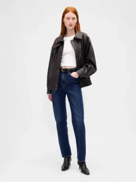 Oversized Vegan Deri Ceket