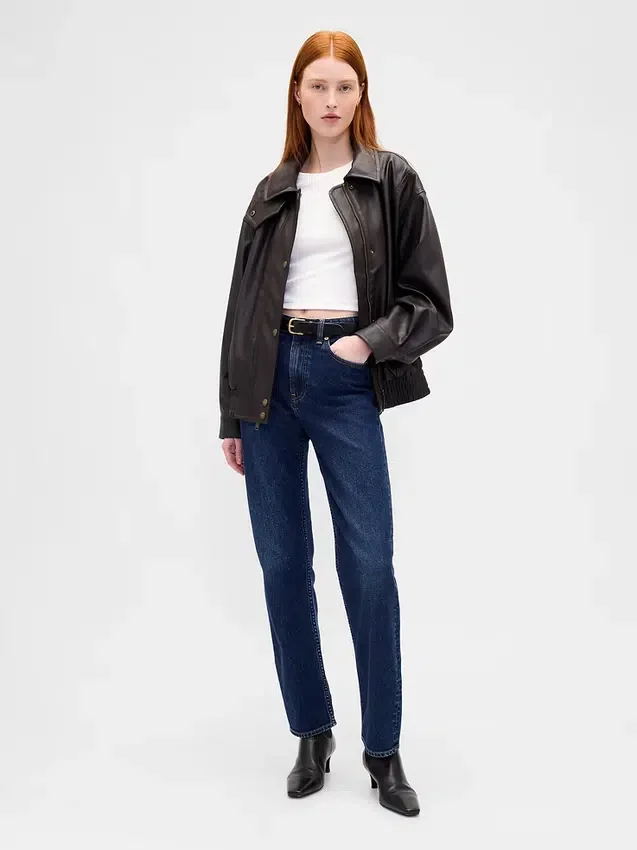 Oversized Vegan Deri Ceket