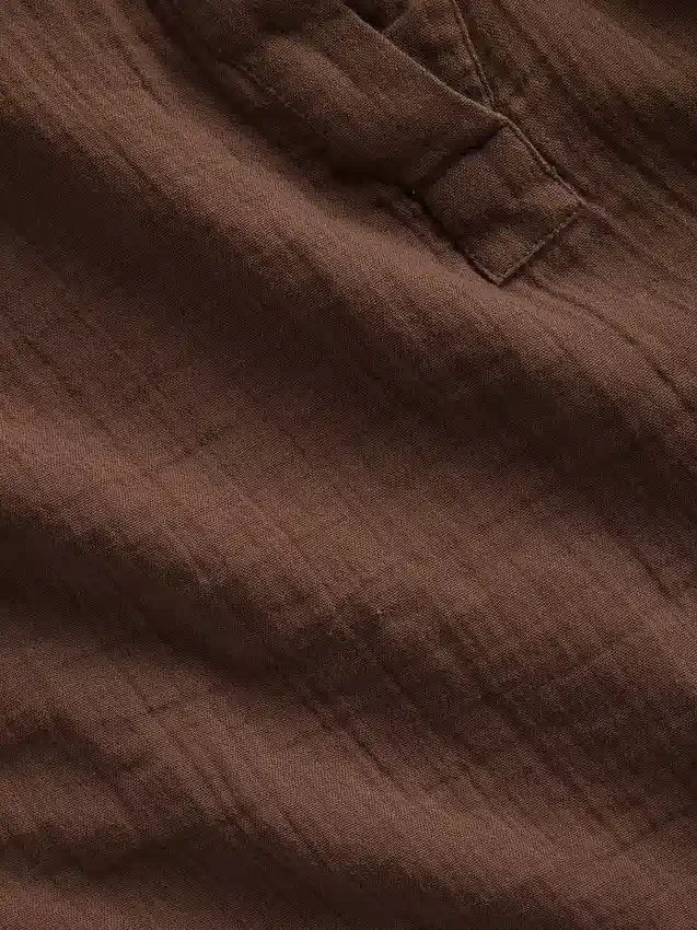 Pamuklu Gazlı Bez Oversized Yırtmaçlı Yaka Üst Giyim