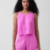 Pamuklu Gazlı Bez Racer Şekilli Tank Top